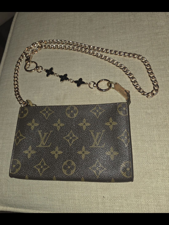 Louis Vuitton Handbags - Louis Vuitton  Monogram Pouch Crossbody with Gold Chain